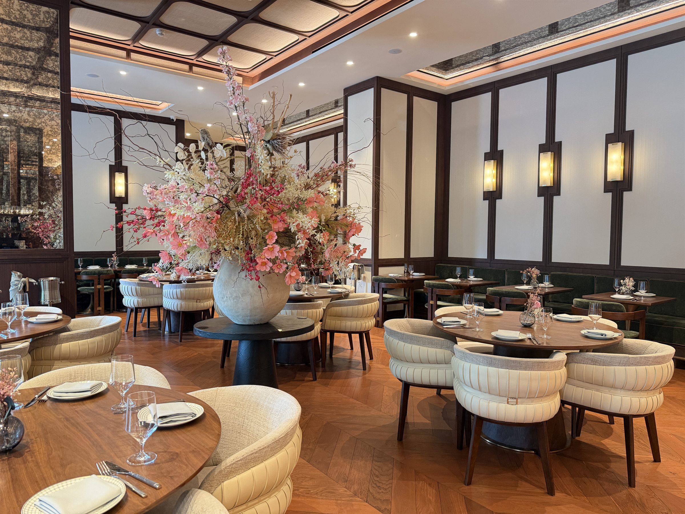 Main dining event setup at Blu Ember
