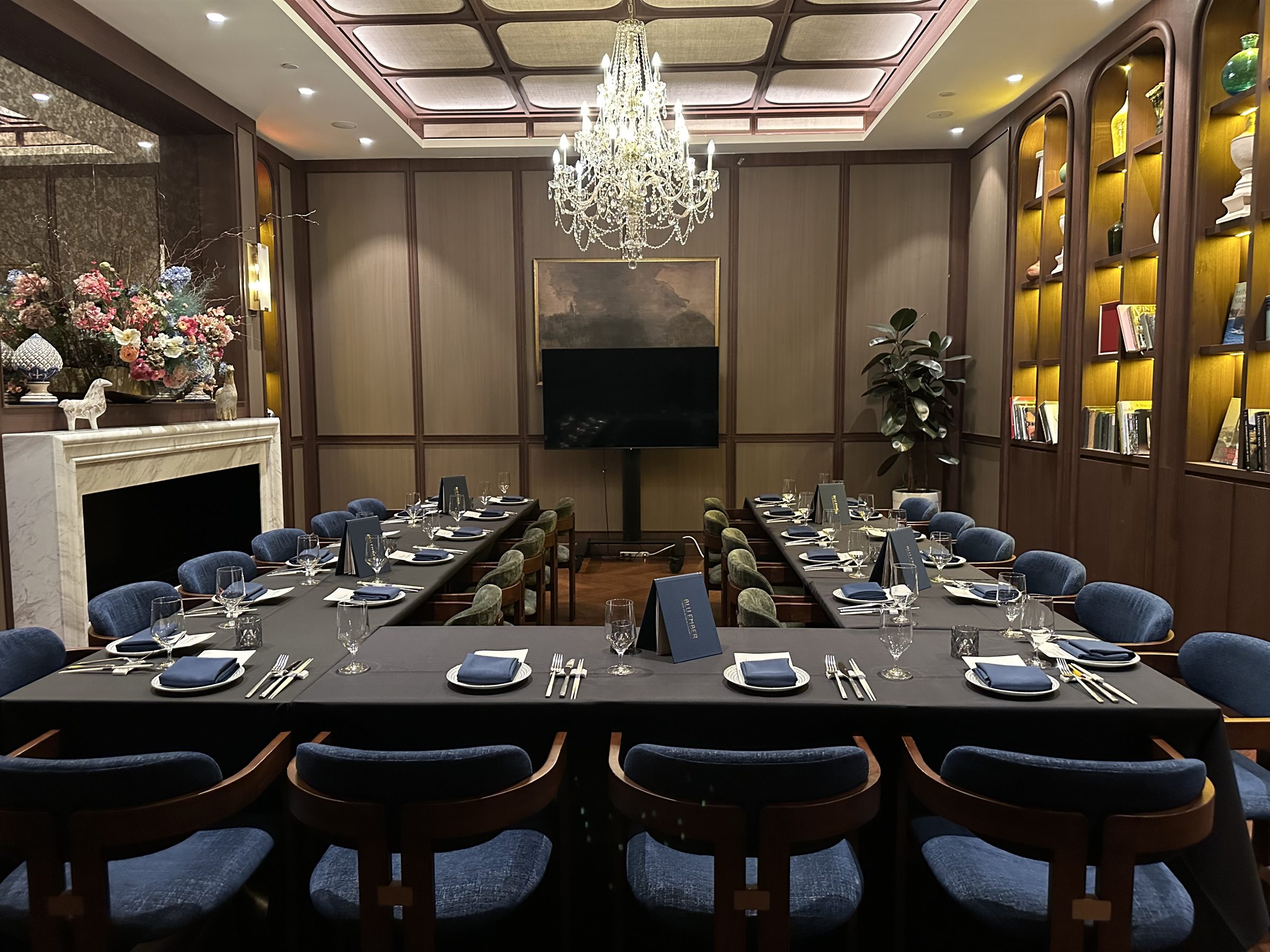 Private Room event setup at Blu Ember