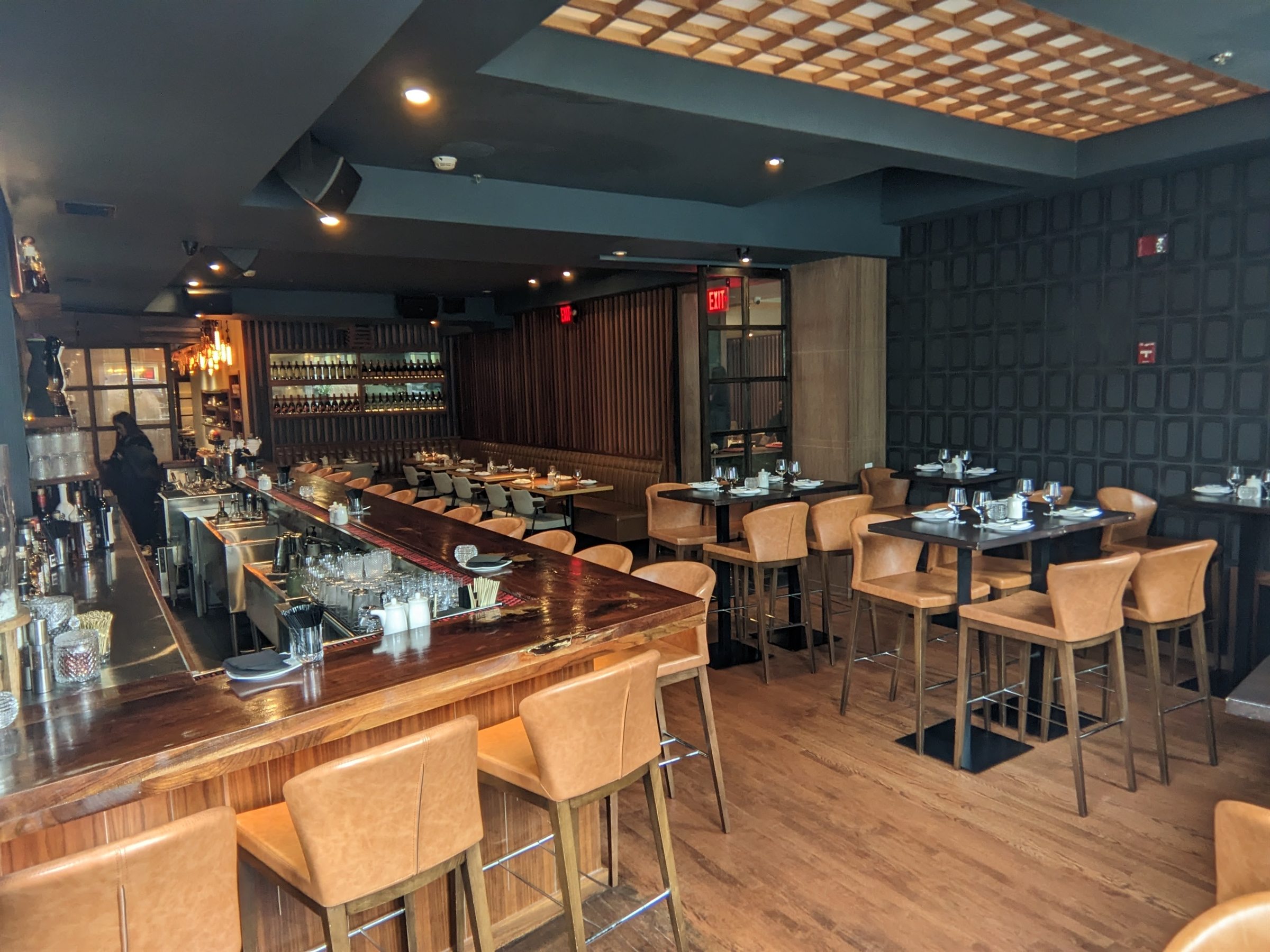 Partial bar at Hinoki Greenwich